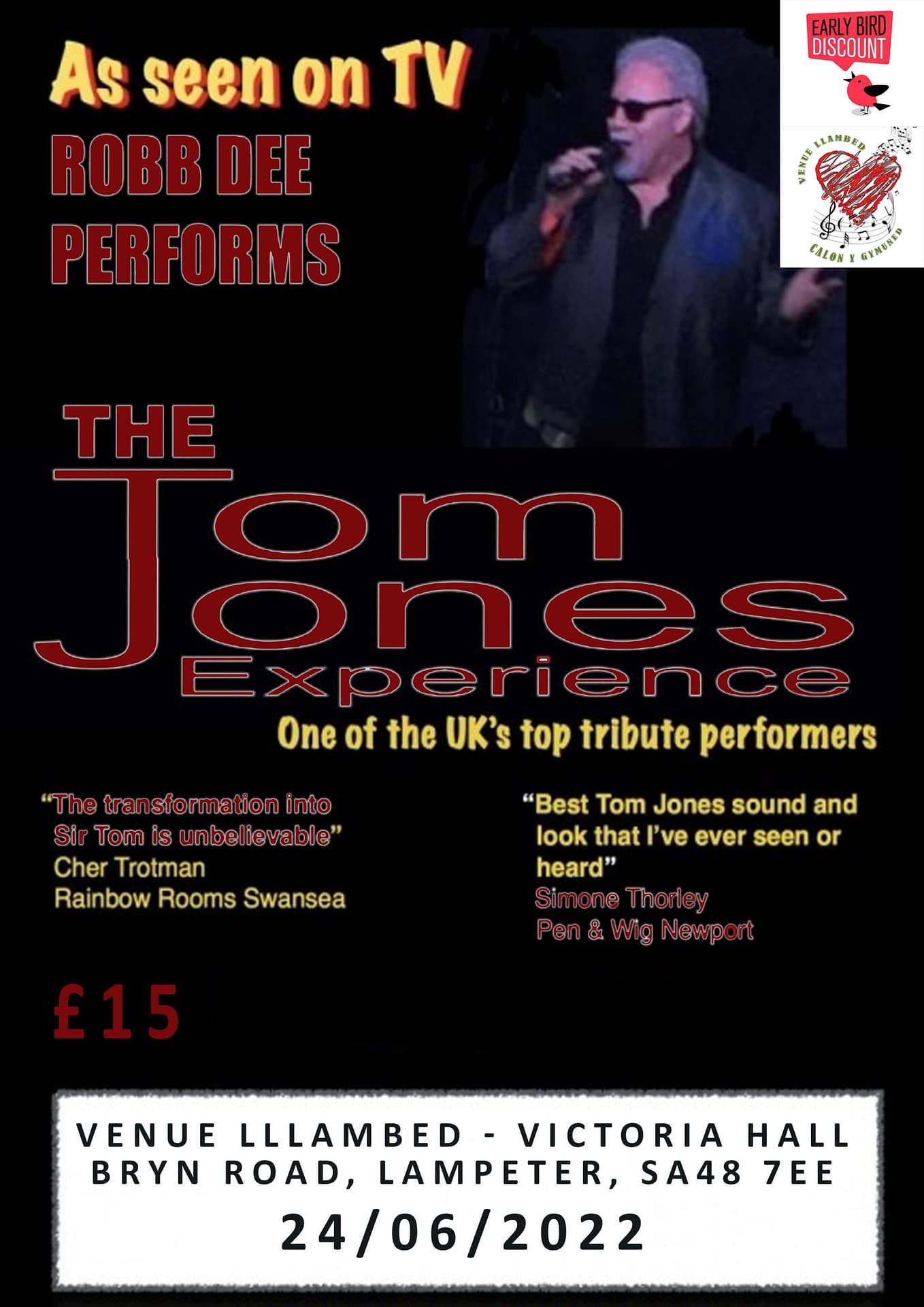 tom jones 2406 Venue Llambed